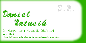 daniel matusik business card